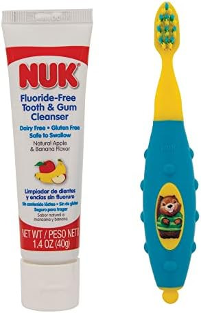 Nuk Toddler Tooth And Gum Cleanser With Toothpaste Colors May Vary1 Set