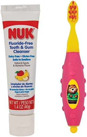 Nuk Toddler Tooth And Gum Cleanser With Toothpaste Colors May Vary1 Set