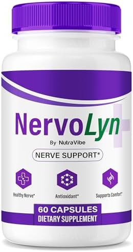 Nutravibe Nervolyn “ Official Nervo Lyn Advanced Nerve Support Supplement Premium Formula With Natural Ingredients For Nerve Comfort Balance & Nerve Care Easytotake (60 Capsules)