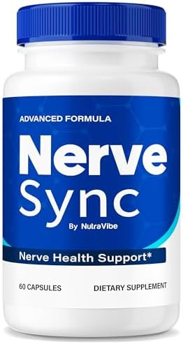 Nutravibe Nerve Sync “ Daily Nerve Support Formula With A Balanced Blend For Healthy Nerve Function Comfort & Wellness Nervesync Easytoswallow Pills For Everyday Use (60 Capsules)