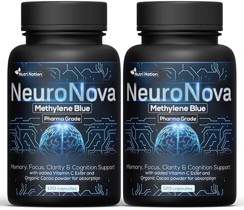 Nutri Nation Methylene Blue Pharmaceutical Grade Capsules 2 Month Supply For Focus & Cognitive Support For Adults Methylene Blue Supplements Third Party Tested And Made In Usa (2)