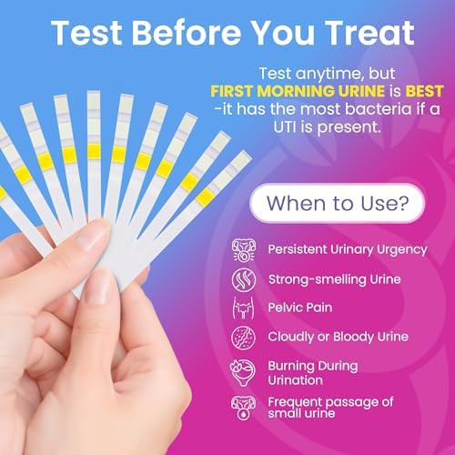 Pelvana Urinary Tract Infection Test Strips 50 Uti Test Strips For Women Accurate 3Parameter Nitrite Leukocytes And Ph Readings Advanced And Easy Athome Uti Testing
