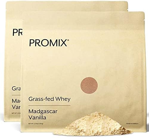 Promix Nutrition Whey Protein Powder Vanilla Grassfed ­Post Workout Fitness & Nutrition Shakes Smoothies Baking & Cooking Recipes Gluten & Ketofriendly 2.5 Pound (Pack Of 1)