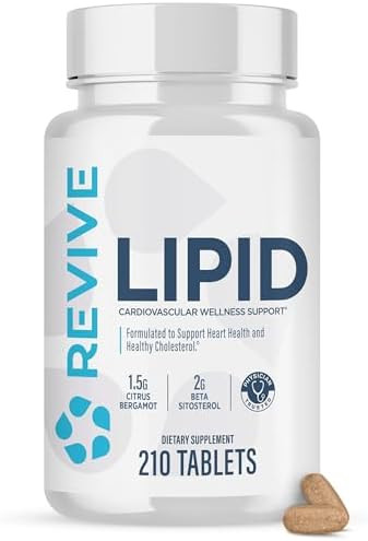 Revive Md Lipid Support Formula Supplement Helps Maintain Healthy Cholesterol Levels Endothelial Health & Triglyceride Levels Beta Sitosterol Citrus Bergamot & Pantethine (30 Servings)