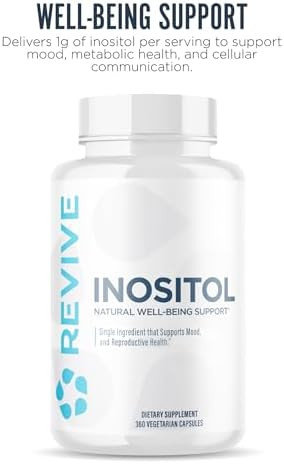 Revive Md Inositol Supplement For Men & Women Mood Support Hormonal Balance & Reproductive Health Veganfriendly Gluten 360 Vegetarian Capsules 180 Servings