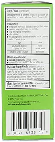 Robitussin Adult Cough+Chest Congestion Dm Liquid Maximum Strength 4 Oz Pack Of 3