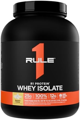 Rule 1 Proteins Whey Isolate With 25G Protein & 6G Bcaa Exclusively From Isolated & Hydrolyzed Sources For Workout Recovery (5 Pounds Chocolate Fudge)