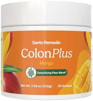 Santo Remedio Colon Plus Colon Cleanser Dietary Psyllium Husk Fiber And Probiotics Supplement 30 Servings Pineapple Flavor
