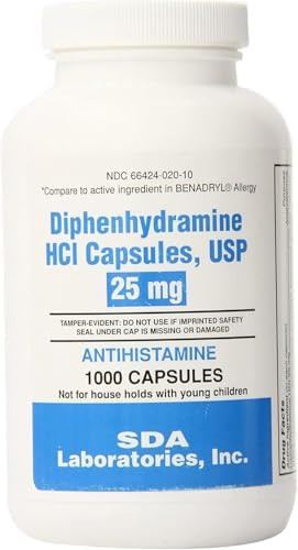 Sda Laboratories Diphenhydramine 50Mg Allergy Relief Antihistamine Capsules Fastacting Formula For Sneezing Runny Nose & Itchy Eyes “ 100 Count (2 Pack)