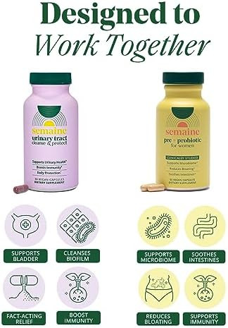 Semaine Vaginal Health Bundle “ Protection For Gut Vaginal And Bladder Support. Powerful Protection And Digestion. Sensitive Tummy Approved 1 Month Supply
