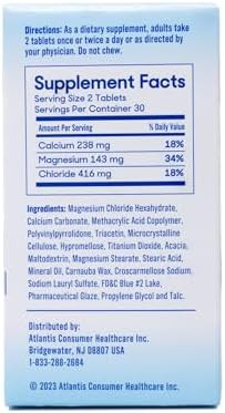 Slowmag Magnesium Chloride And Calcium 60 Tablets Each (Value Pack Of 6)