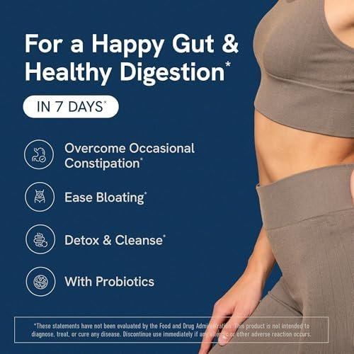 Smnutrition 7 Day Colon Cleanse & Detox Supports Bloating Relief & Occasional Constipation Fast Acting 7 Day Detox Cleanse For Women And Men With Probiotics For Gut Health & Regularity Gluten 30Ct.