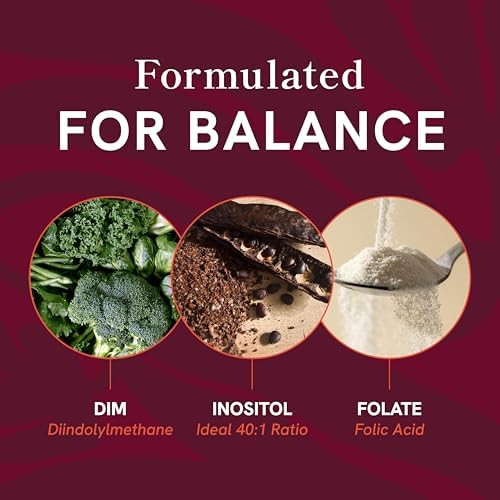 Smnutrition Ovarian Support For Hormone Balance For Women Healthy Ovulation Menstrual Cycle & Reproductive Health Support Dim Supplement With Myoinositol & Dchiro Inositol & Folate Complex 30 Day Supply