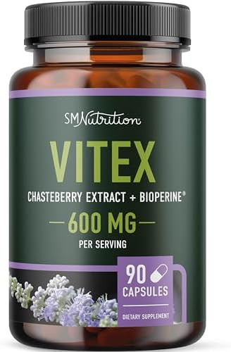 Smnutrition Vitex Chasteberry Supplement 600Mg Agnus Castus For Women'S Hormone Balance Menopause Menstrual Regularity & Hormonal Acne Gluten Vegetarian 90 Capsules 3Month Supply
