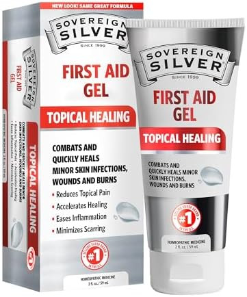 Sovereign Silver First Aid Gel Argentum Metallicum Gel Wound Care Support Topical Skin Care For Minor Skin Irritations With Convenient Pump 2 Fl Oz (59 Ml)