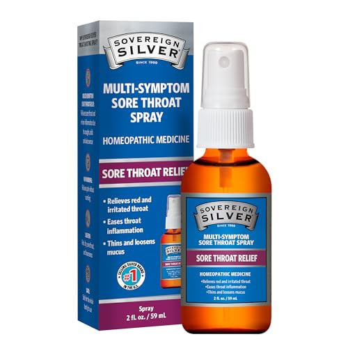 Sovereign Silver Sore Throat Spray Colloidal Silver Throat Spray Immune Support Supplement For Adults And Kids Daily Use Liquid Argentum Nitricum Solution 2 Fl Oz (59Ml)