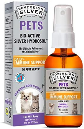 Sovereign Silver Pets Immune Support Colloidal Silver Bioactive Silver Hydrosol For Dogs And Cats 10 Ppm Fine Mist Spray 2 Fl Oz