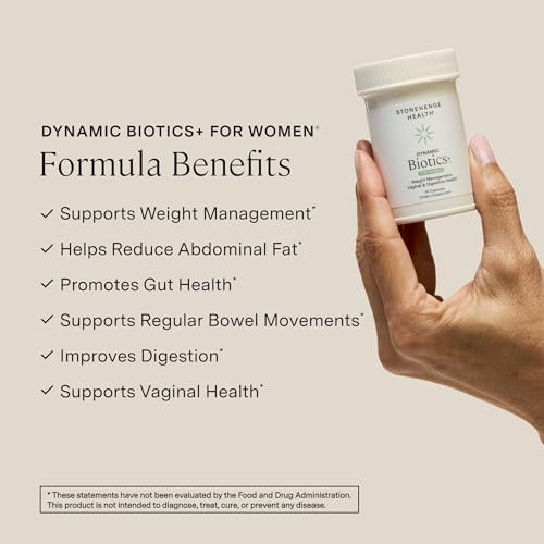 Stonehenge Health Biotics For Women Probiotic 70 Billion Cfu 24 Strains + Prebiotic Fiber Weight Management Focus & Mood Digestive Vaginal & Immune Support Nongmo 30 Delayedrelease Veg Caps