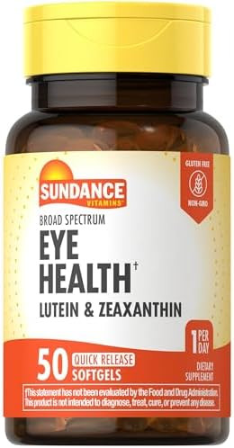 Sundance Lutein And Zeaxanthin Supplement 50 Softgels For Eye Health Nongmo And Gluten Formula