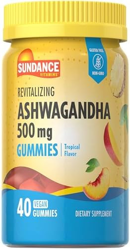 Sundance Ashwagandha Gummies 500Mg 40 Vegan Gummies Vegan Nongmo And Gluten Supplement