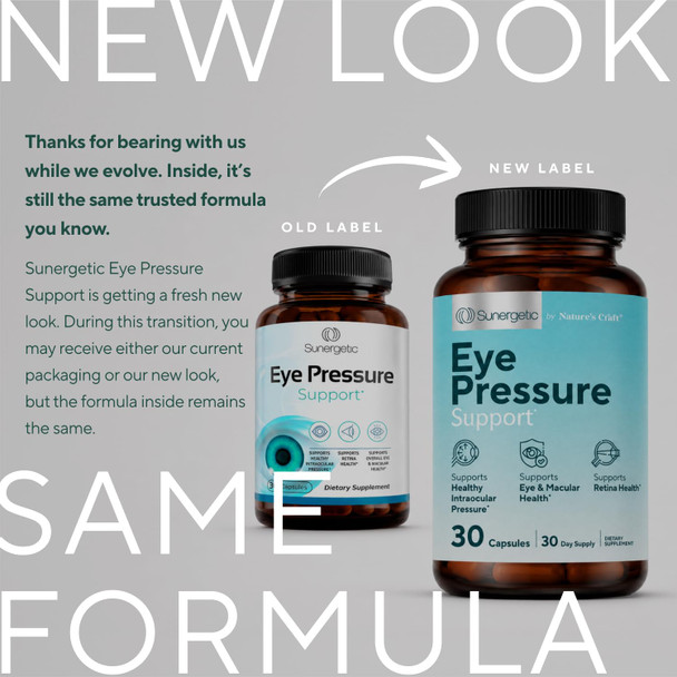Sunergetic Premium Eye Pressure Support Supplement Eye Pressure Supplement With Saffron Lutein Zeaxanthin Bilberry & Pine Bark Supports Ocular Health & Overall Vision 30 Count