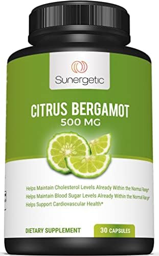Sunergetic Bergamot Capsules“Formulated With Organic Bergamot Extract“Clinically Studied Bergamonte To Support Healthy Cholesterol Levels Within Normal Range“30 Citrus Bergamot Capsules