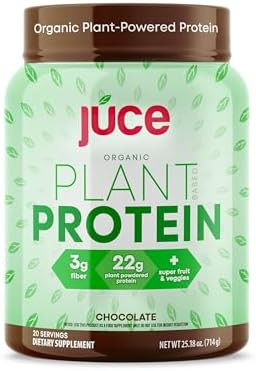 Terra Kai Organics Juce Organic Plantbased Protein Powder “ Chocolate Premium Organic Protein Blend Brown Rice & Pumpkin Proteins Superfood & Antioxidant Rich With Kale Spinach Blueberry By Terra Kai Organics