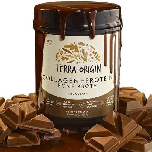 Terra Origin Collagen Peptides Powder Bone Broth Hydrolized Collagen Type I And Iii Protein Supplement For Women And Men Hair Skin Nail And Joint Support Vanilla (20 Servings)