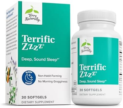 Terry Naturally Terrific Zzzz Sleep Supplement For Adults Dietary Supplement With Mandarin Lemon Balm & Lavender Nongmo Relaxation & Sleep Relief Aid 30 Softgels