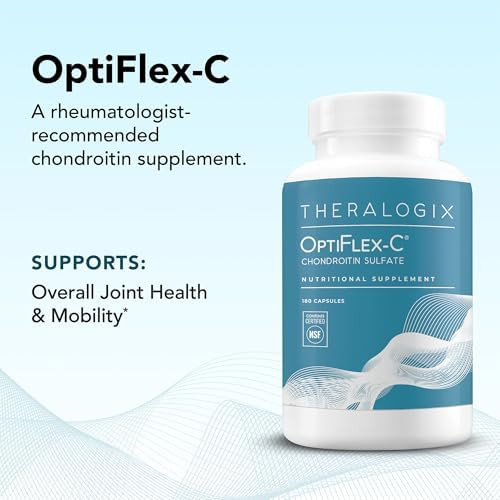 Theralogix Optiflexc Chondroitin Sulfate 90Day Supply Chondroitin Capsules Support Healthy Joint Function And Mobility Joint Support Supplement For Women & Men Nsf 180 Capsules