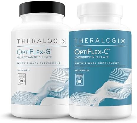 Theralogix Optiflex Complete 90Day Supply Glucosamine & Chondroitin Supplement Support Healthy Joint Function Joint Supplements For Women & Men Nsf 180 Caps & 180 Tabs