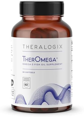 Theralogix Theromega Omega3 Fish Oil Supplement Supports Heart Brain Immune & Joint Health 700 Mg Dha & Epa From Wild Alaska Pollock Sustainably Sourced Nsf 90 Softgels