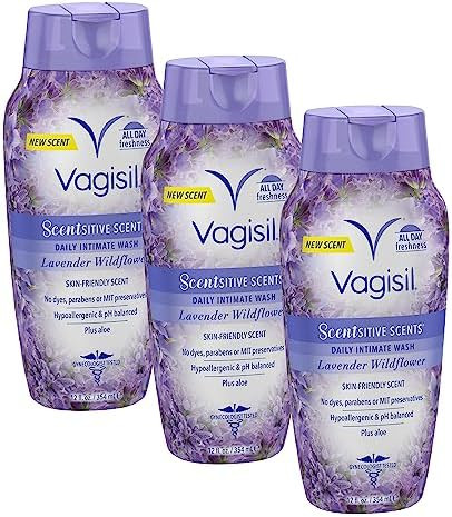 Vagisil Feminine Wash For Intimate Area Hygiene Scentsitive Scents Ph Balanced And Gynecologist Tested Spring Lilac 12 Oz (Pack Of 3)