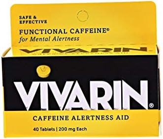 Vivarin Caffeine Pills 200Mg Caffeine Per Dose Safely And Effectively Helps You Stay Awake No Sugar Calories Or Ingredients Energy Supplement 40 Tablets 2 Count