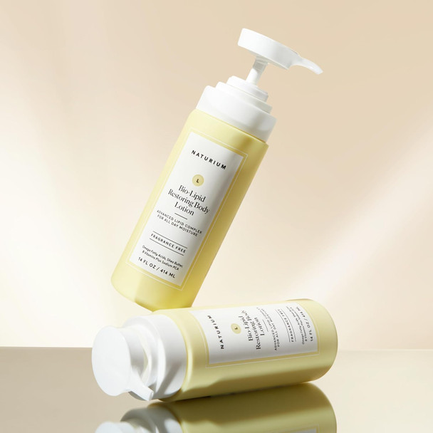 Naturium Bio-Lipid Restoring Moisturizing Body Lotion with Shea Butter, Fragrance Free, 14 oz