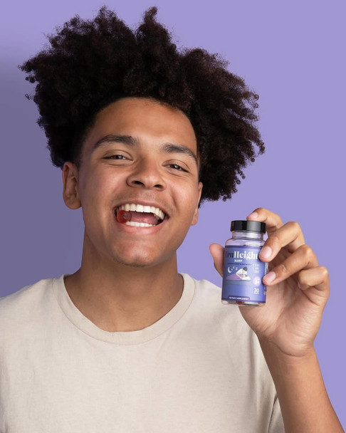 TruHeight Sleep Gummies - Kids & Teen Natural Sleep Aid for Tall & Growing Bodies - Pediatric Recommended Growth - Melatonin Gummy Ashwagandha L-Theanine Lemon Balm - Mixed Berry Taller Ages 4+