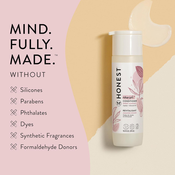 The Honest Company Gently Nourishing Conditioner, Sweet Almond, 10 Fluid Ounce