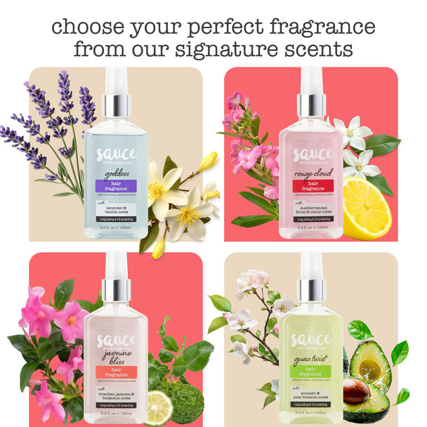 SAUCE BEAUTY Jasmine Bliss Hair Fragrance 5.2 Oz Long-Lasting with Brazilian Jasmine and Saffron Notes UV Protection Lightweight Suitable for Everyday Use