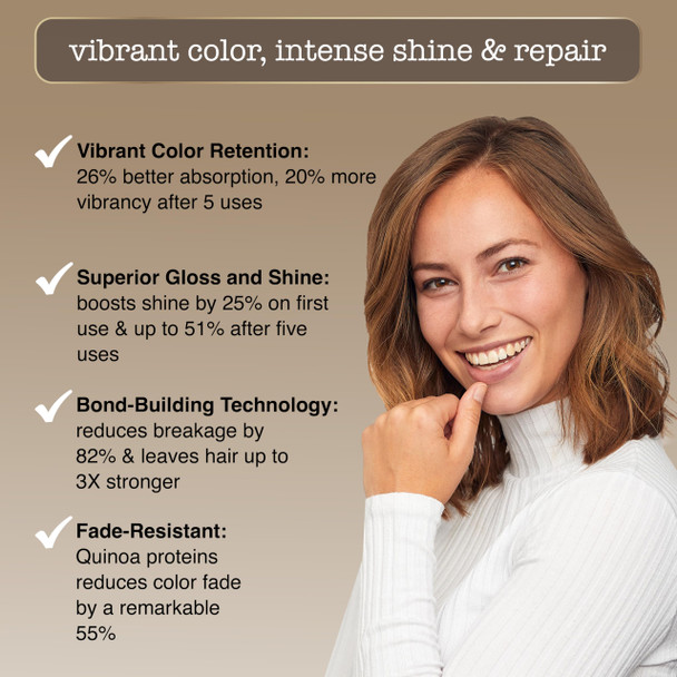 Sauce Beauty Glossy Color + Gloss + Repair Light Brown Semi Permanent Hair Dye with Bond-Building and Color-Fade Protection Technology Adds Shine & Deep Moisture Lasts 4-8 Weeks Stops Fade