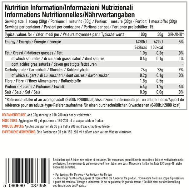 Per4m Protein Cream of Rice | Easy-to-Digest Complex Carbohydrate | Gluten-Free, Plant-Based Smooth Rice Porridge | Ideal Pre Post-Workout (450g, Jammy Biscuit)