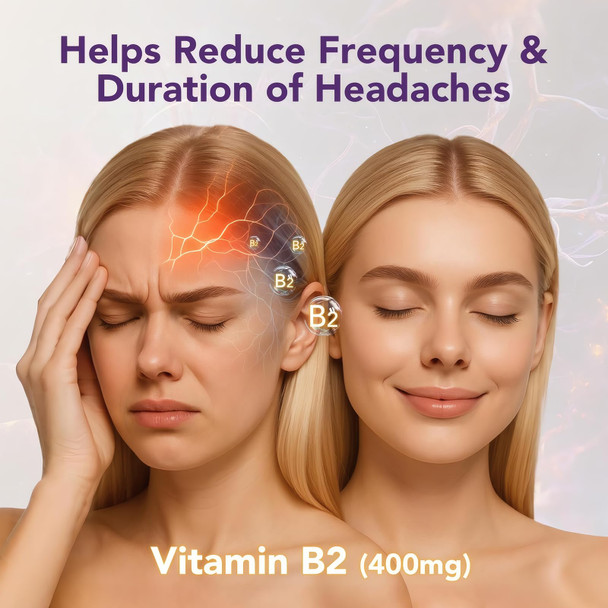 Ourui one Vitamin B2 Gummies 400mg  Riboflavin 400mg with CoQ10 150mg Magnesium 200mg  B2 Vitamin 400mg for Kids & Adults Nervous System & Skin Health 60 Vegan Chewables  Lemon（Pack 2