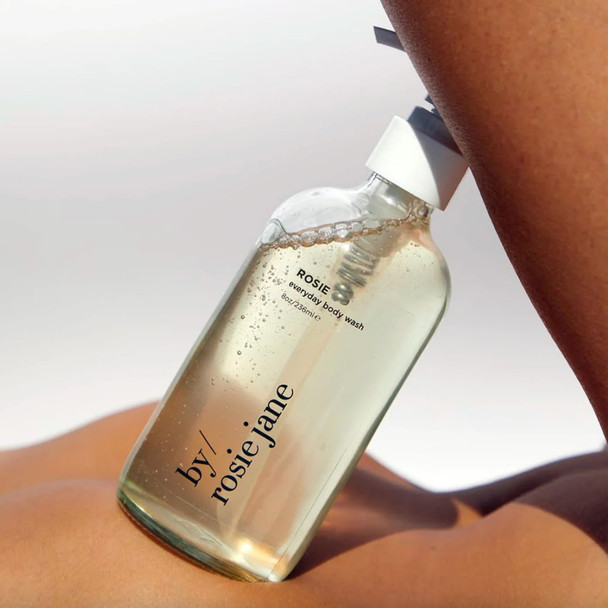 By Rosie Jane Body Wash (Rosie) - Hydrating Body Wash Made with White Musk & Sweet Rose - Supports Skin Elasticity & Builds Collagen - Vegan & Non-Toxic (8 Fl Oz)