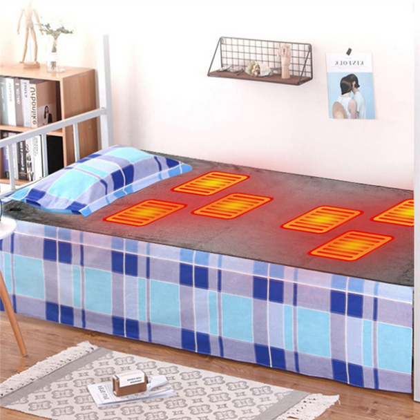 Dreamburgh Electric Heating Blanket USB Heater Blanket Plush Winter Warm-Up Adjustable Temperature Timing Heating Pad 80X160 Cm-ABHG