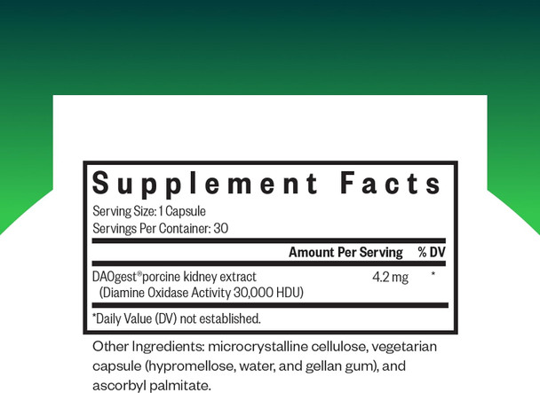 Seeking Health DAO Enzyme - Formerly Histamine Digest, DAO Enzyme Supplement for Histamine Food Intolerance, Supports Digestive Health, Upset Stomach (30 Capsules)*