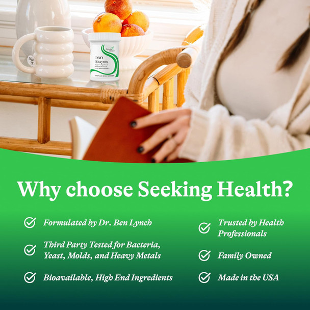 Seeking Health DAO Enzyme - Formerly Histamine Digest, DAO Enzyme Supplement for Histamine Food Intolerance, Supports Digestive Health, Upset Stomach (30 Capsules)*