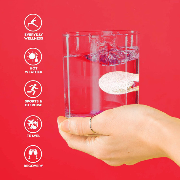 O.R.S Hydration Tablets with Electrolytes, Vegan, Gluten and Lactose Free Formula – Soluble Sports Hydration Tablets with Natural Strawberry Flavour, 12 count (Pack of 1)