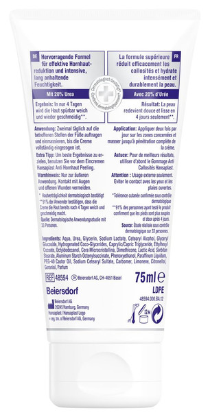 Hansaplast Anti Hornhaut Intensiv-Creme. 75 ml [Badartikel]