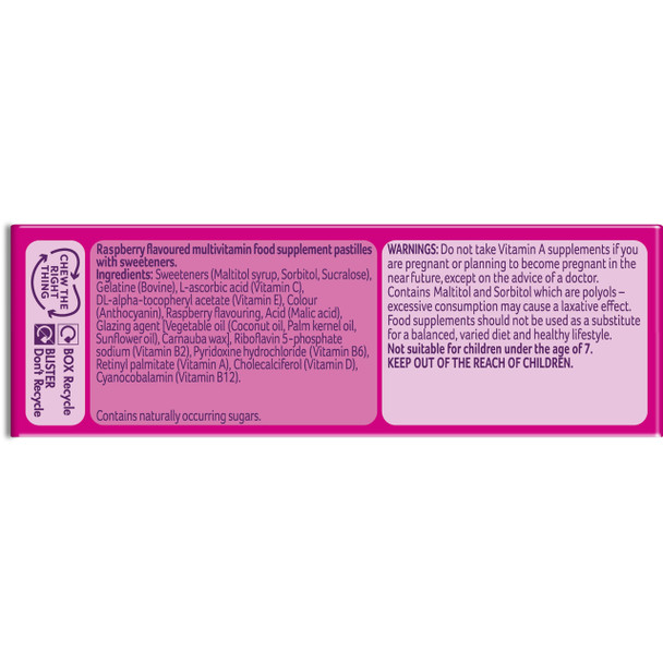 Bassetts Vitamins 7-11 Years Raspberry Flavour Multivitamins 30 Gummies
