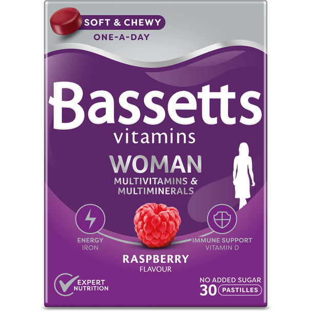 Bassetts Vitamins Woman Multivitamins & Multiminerals Raspberry Flavour 30 Gummy Pastilles