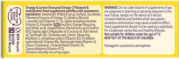 Bassetts Vitamins 12-18 Years Omega-3 Citrus Flavour Multivitamins 30 Gummies